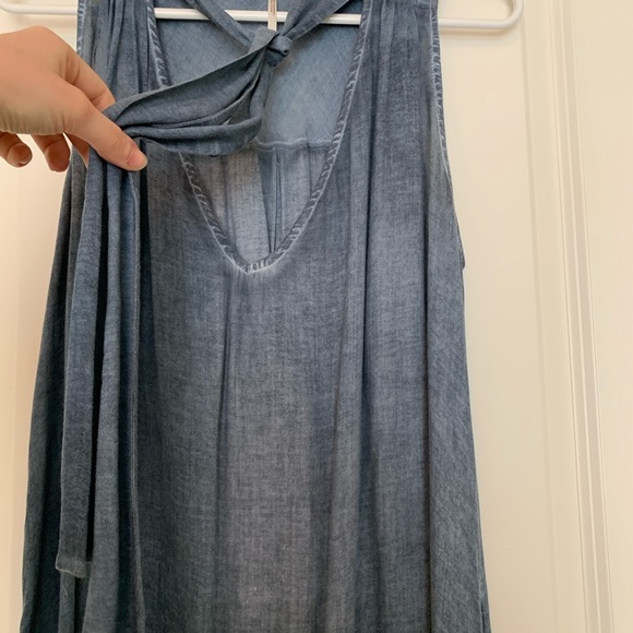 Free People | Neck Tie Sleeveless Blouse - Picture 5 of 7
